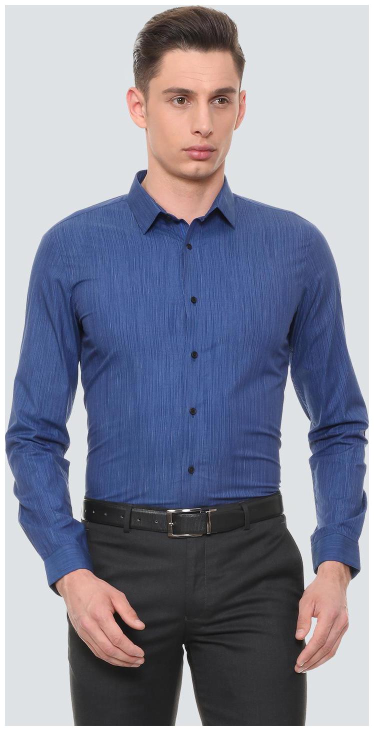 

Louis Philippe Men Super slim fit Formal Shirt - Blue