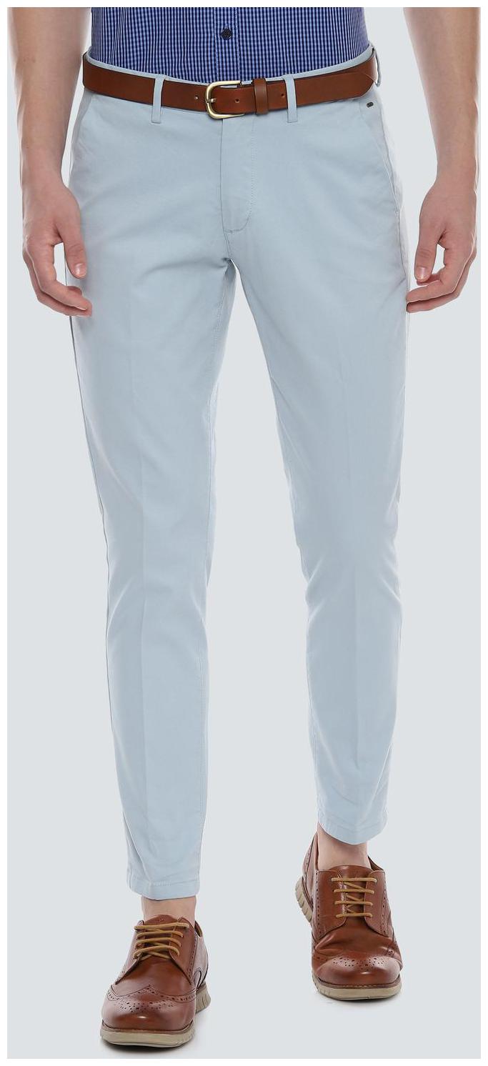 

Louis Philippe Men Blue Solid Slim fit Regular trousers