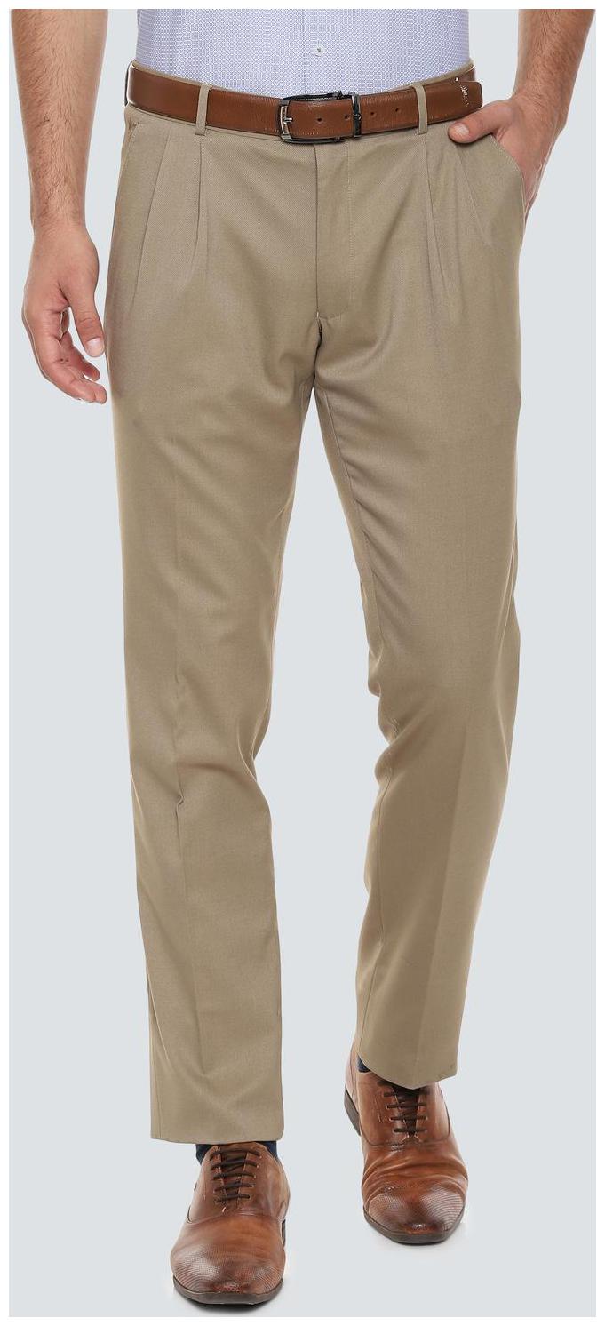 

Louis Philippe Men Solid Regular Fit Formal Trouser - Beige