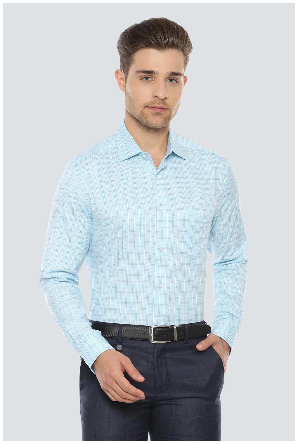 

Louis Philippe Men Regular fit Formal Shirt - Blue