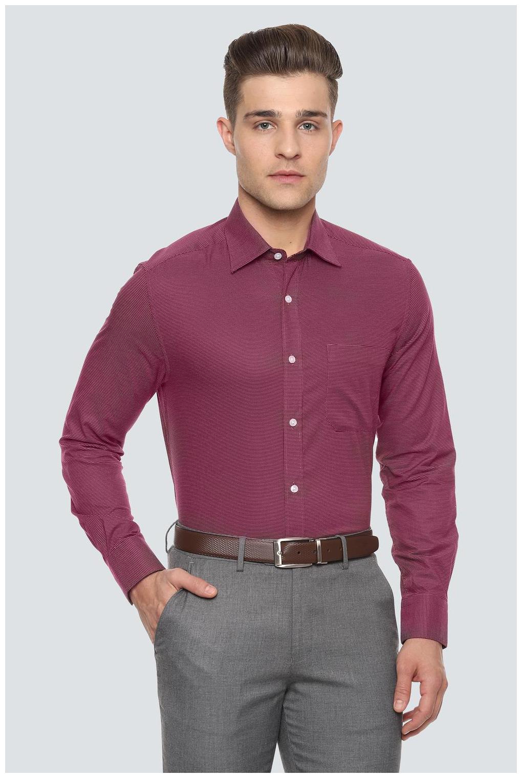 

Louis Philippe Men Regular fit Formal Shirt - Red