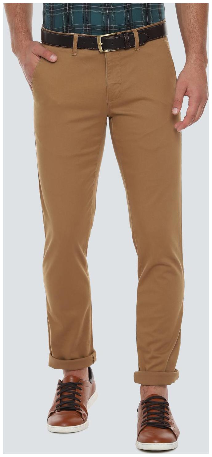 

Louis Philippe Men Brown Solid Slim fit Regular trousers