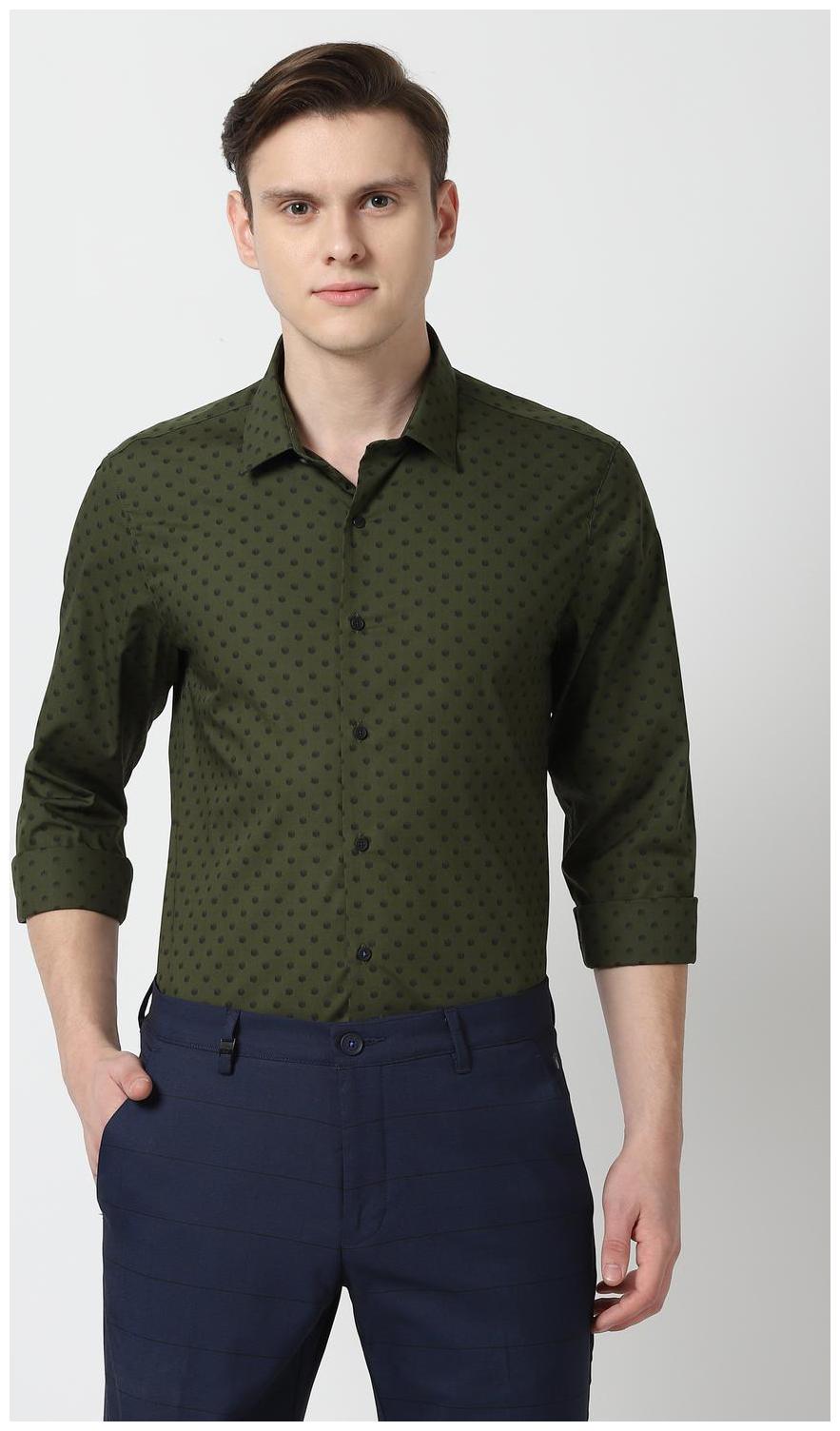 

Louis Philippe Men Slim fit Formal Shirt - Green