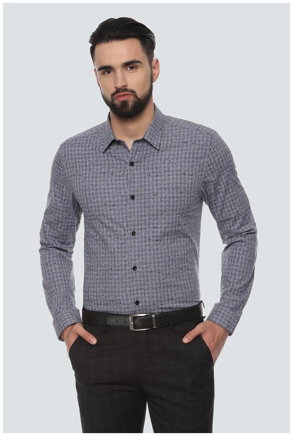 

Louis Philippe Men Super slim fit Formal Shirt - Grey