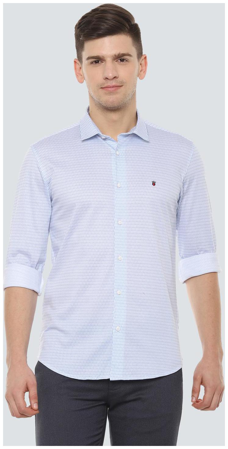 

Louis Philippe Men Blue Printed Slim Fit Casual Shirt