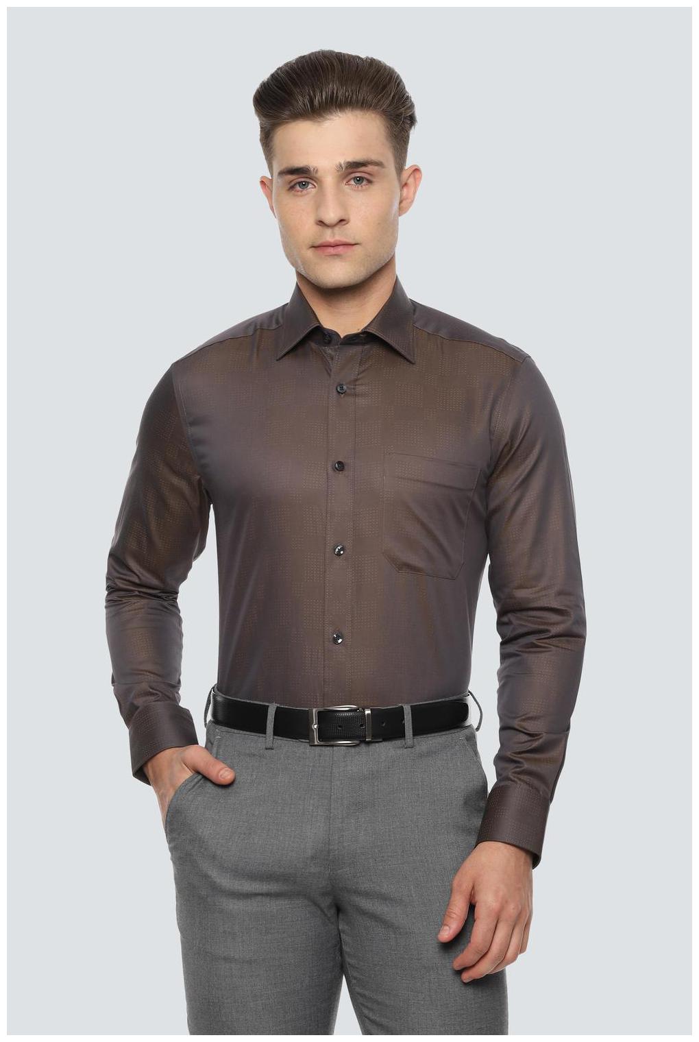 

Louis Philippe Men Regular fit Formal Shirt - Brown