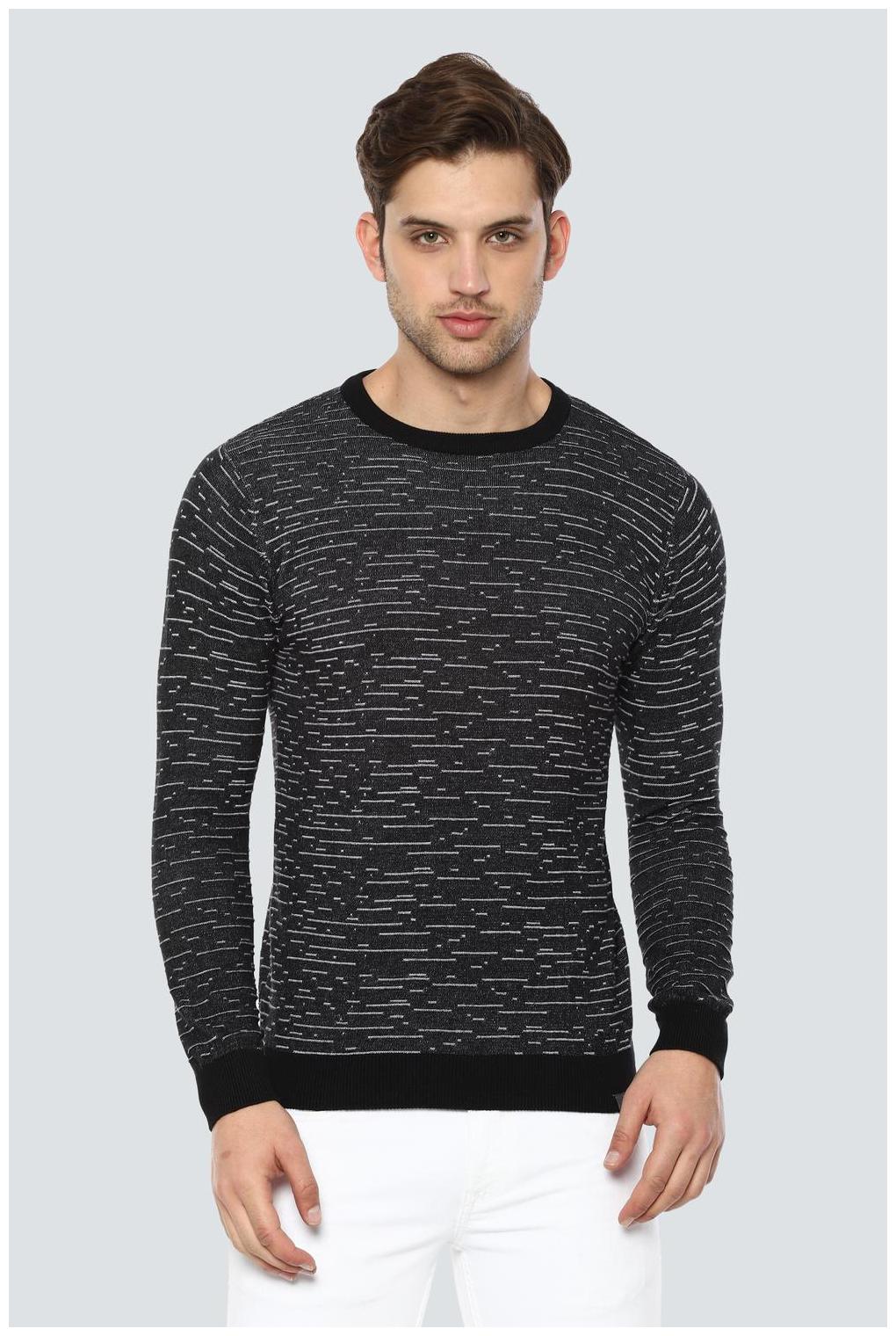

Louis Philippe Men Black Round neck Pullover