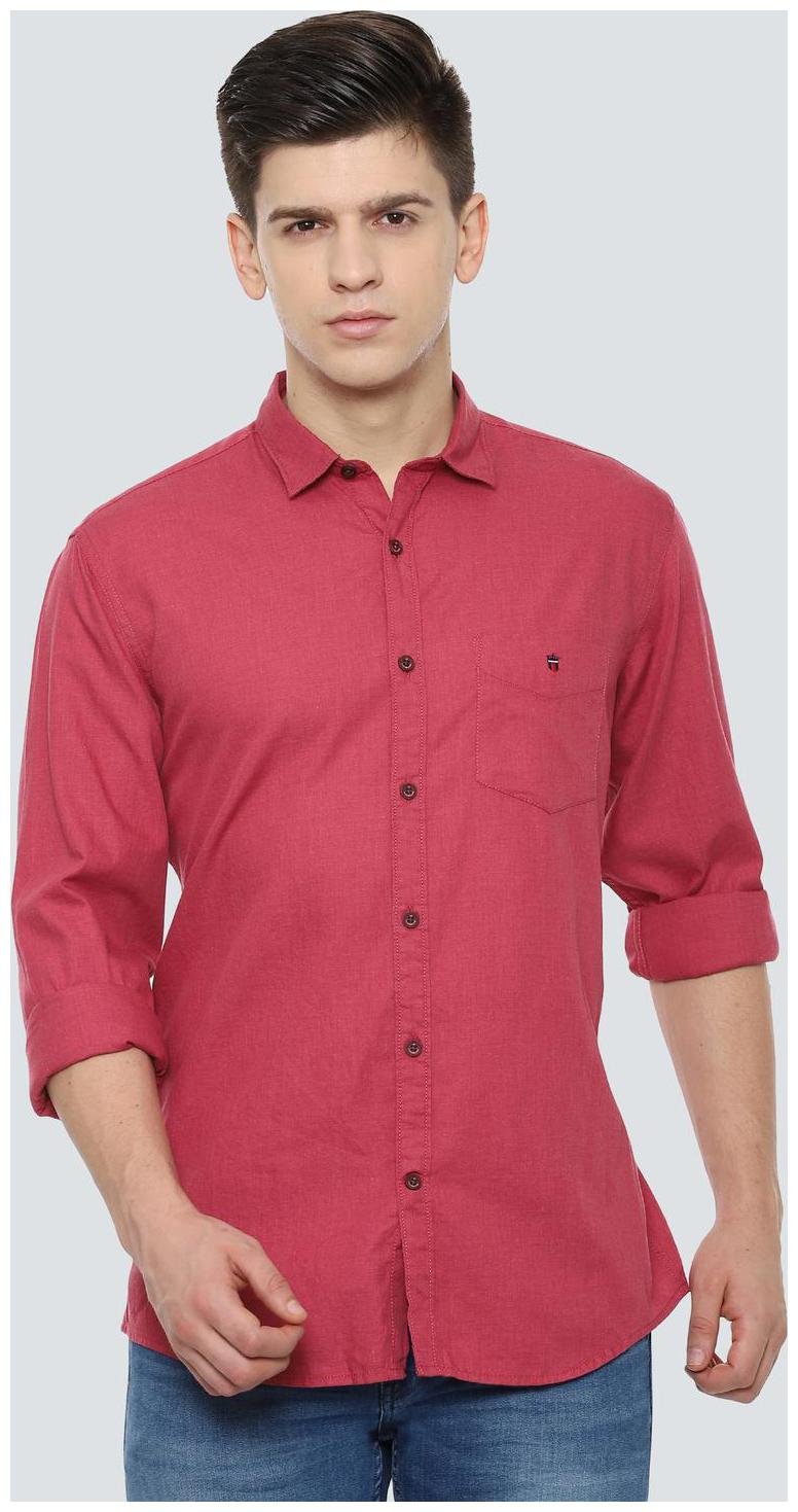 

Louis Philippe Men Purple Solid Slim Fit Casual Shirt