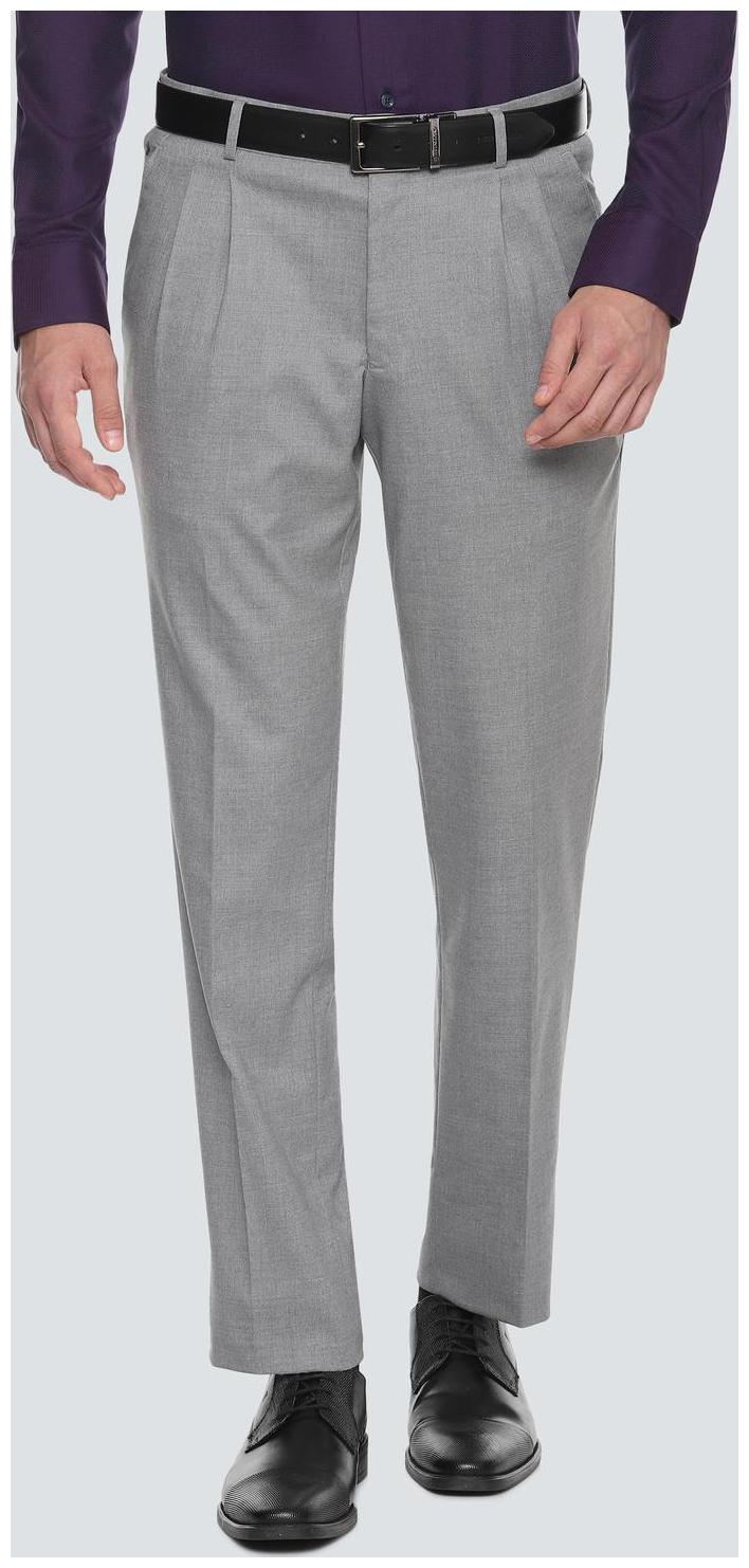 

Louis Philippe Men Solid Regular Fit Formal Trouser - Grey