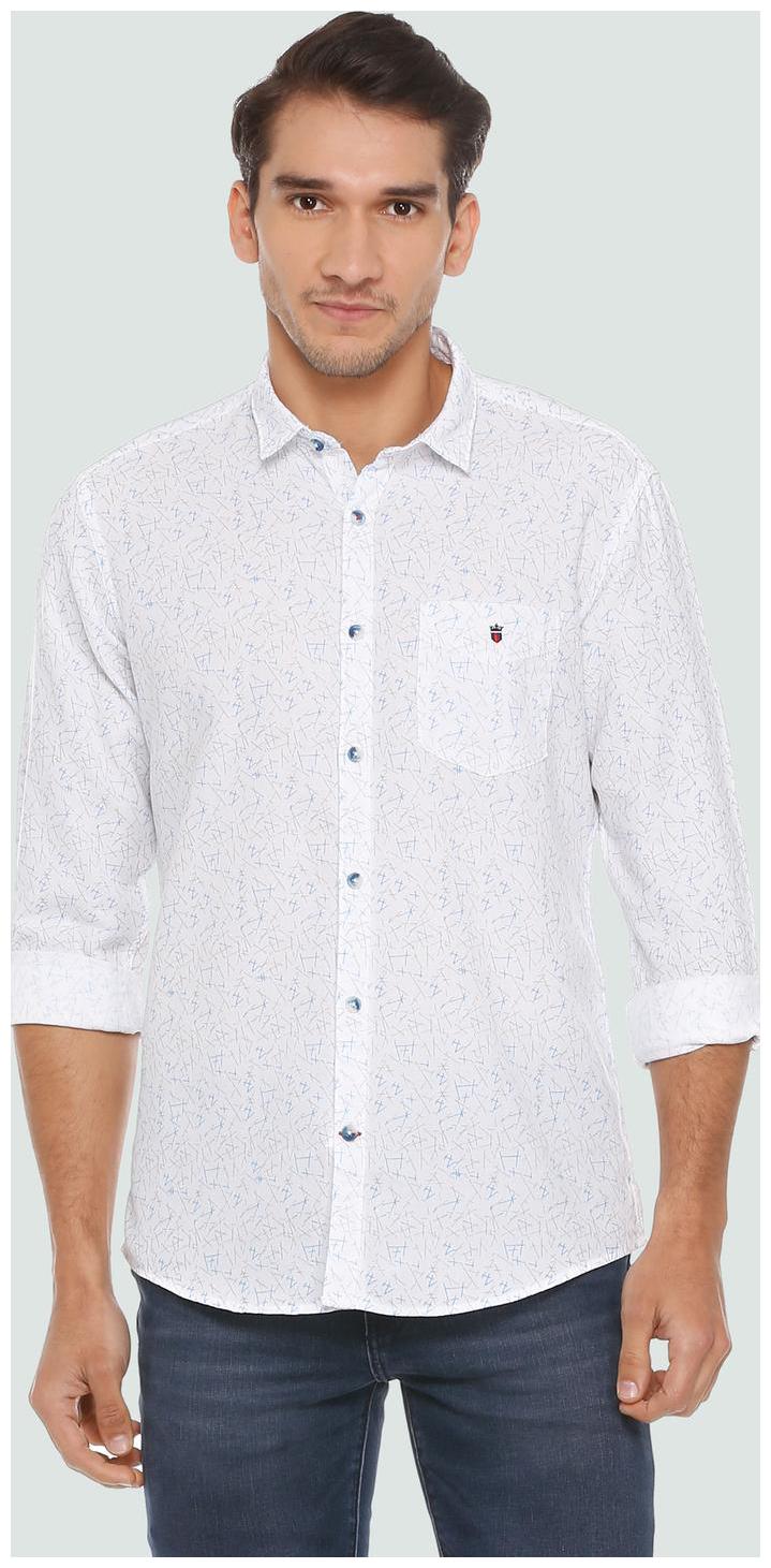 

Louis Philippe Men White Printed Slim Fit Casual Shirt