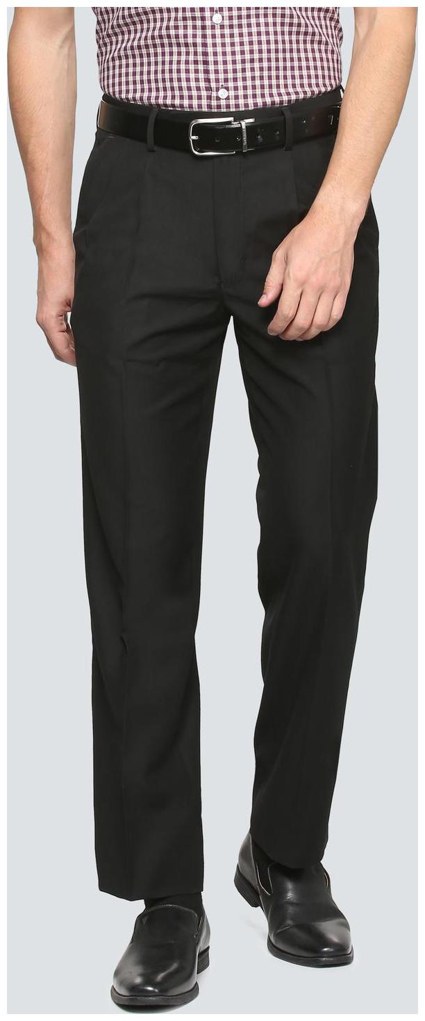 

Louis Philippe Men Solid Regular Fit Formal Trouser - Black