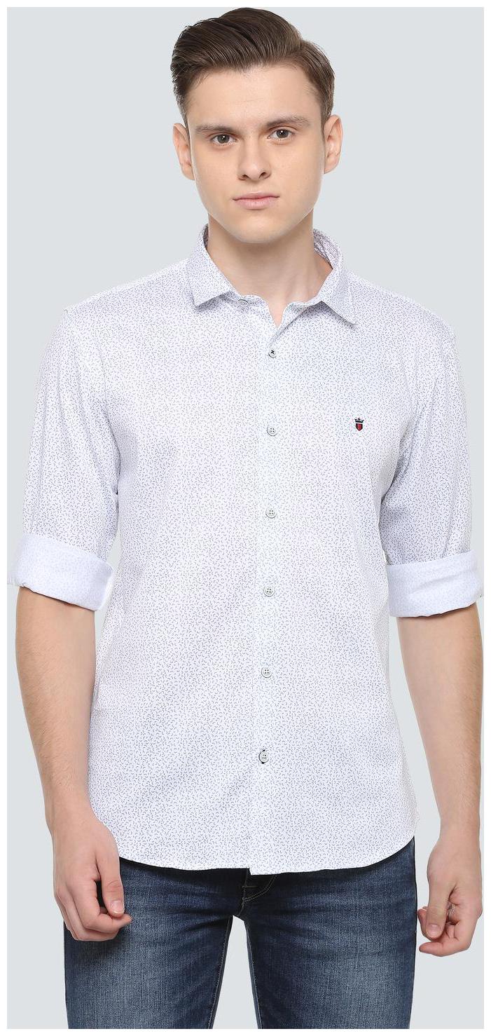 

Louis Philippe Men White Printed Slim Fit Casual Shirt