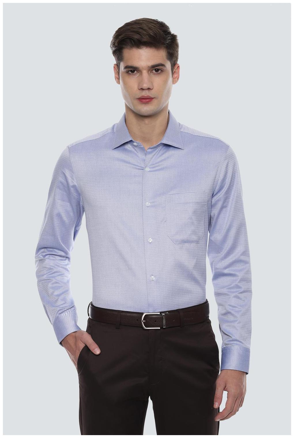 

Louis Philippe Men Regular fit Formal Shirt - Blue