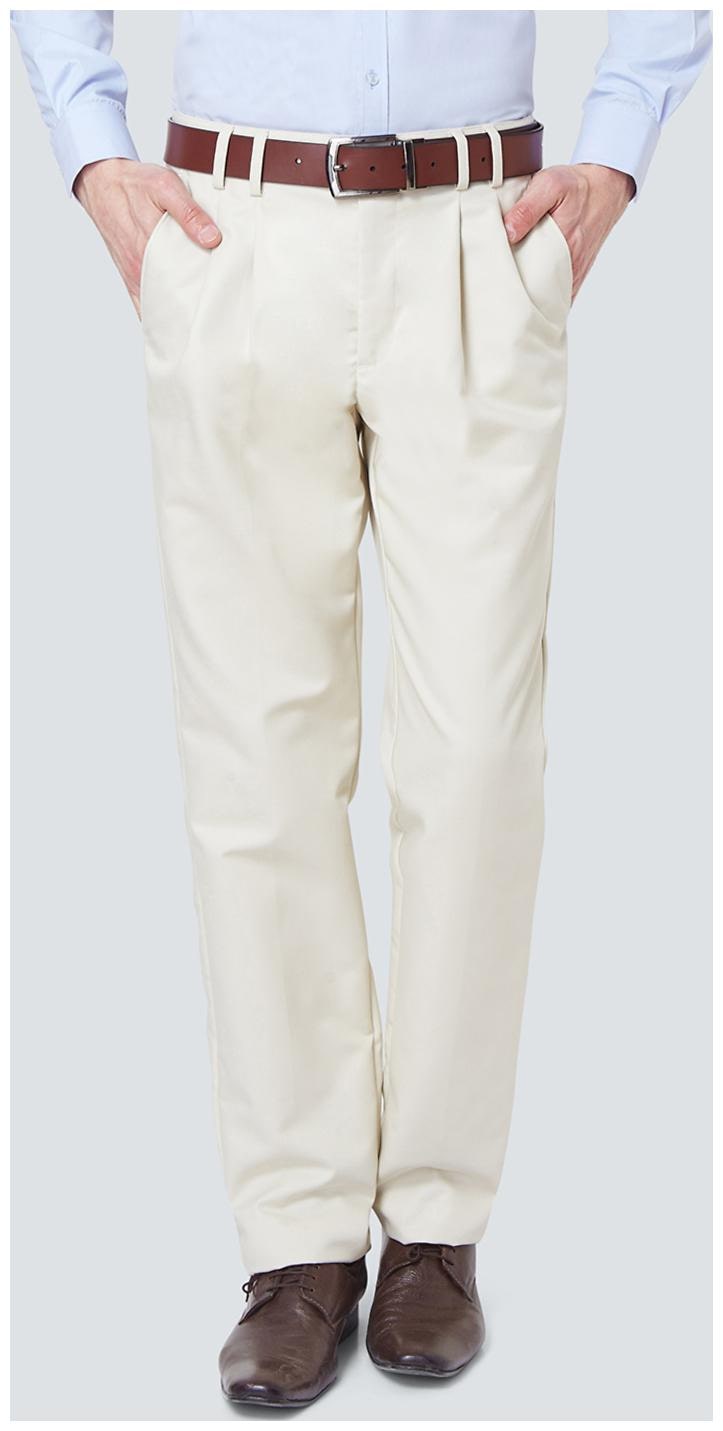 

Louis Philippe Men Solid Regular Fit Formal Trouser - Beige