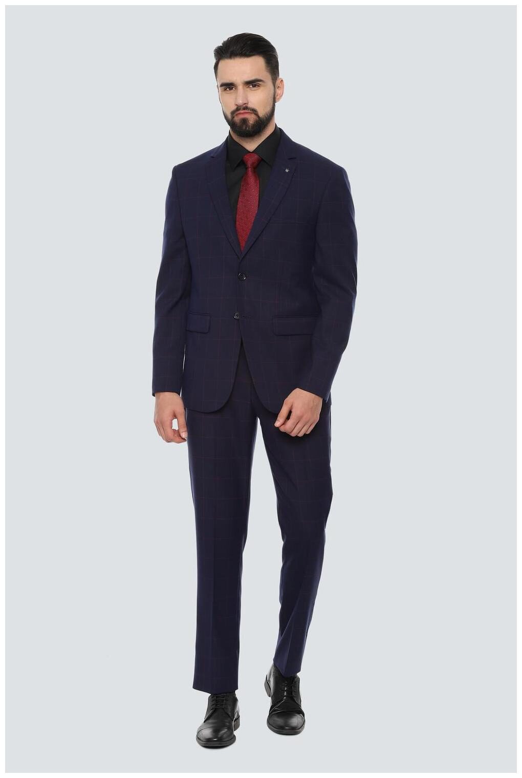 

Louis Philippe Men Blended Single Breasted Suit Blue