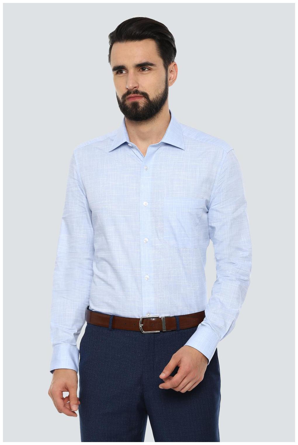 

Louis Philippe Men Regular fit Formal Shirt - Blue