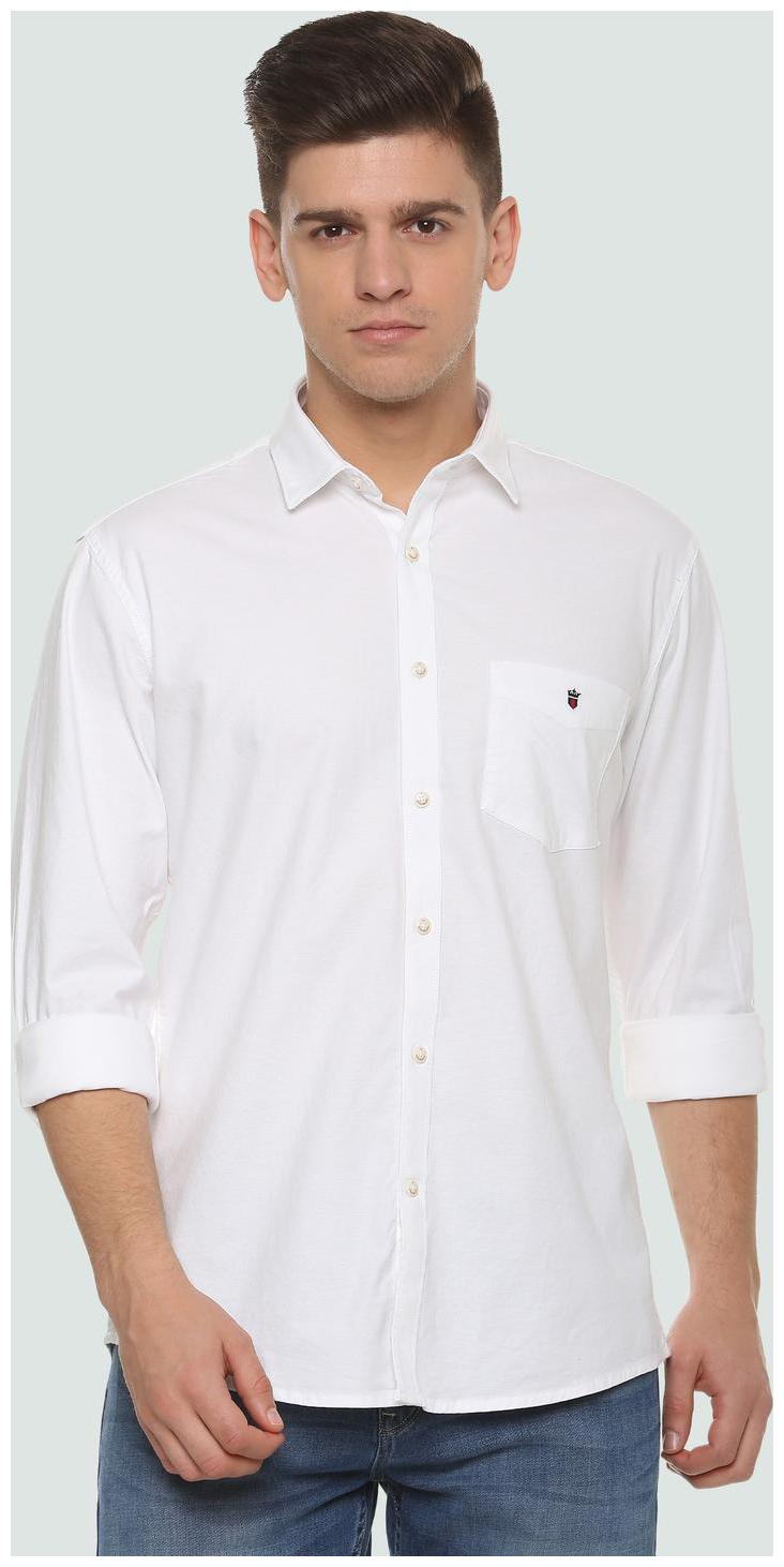 

Louis Philippe Men White Solid Slim Fit Casual Shirt