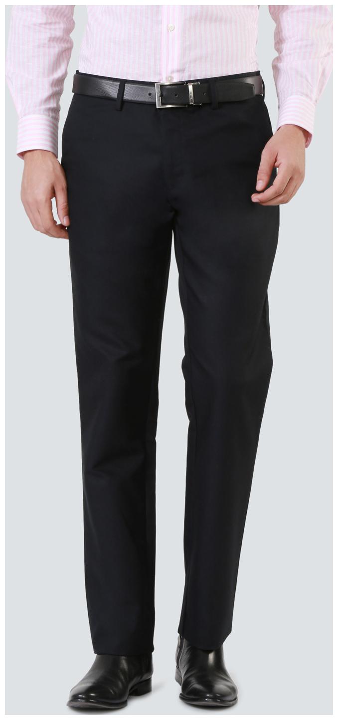 

Louis Philippe Men Solid Regular Fit Formal Trouser - Black