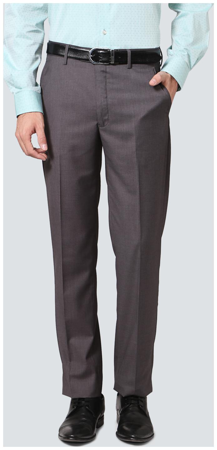 

Louis Philippe Men Solid Regular Fit Formal Trouser - Grey