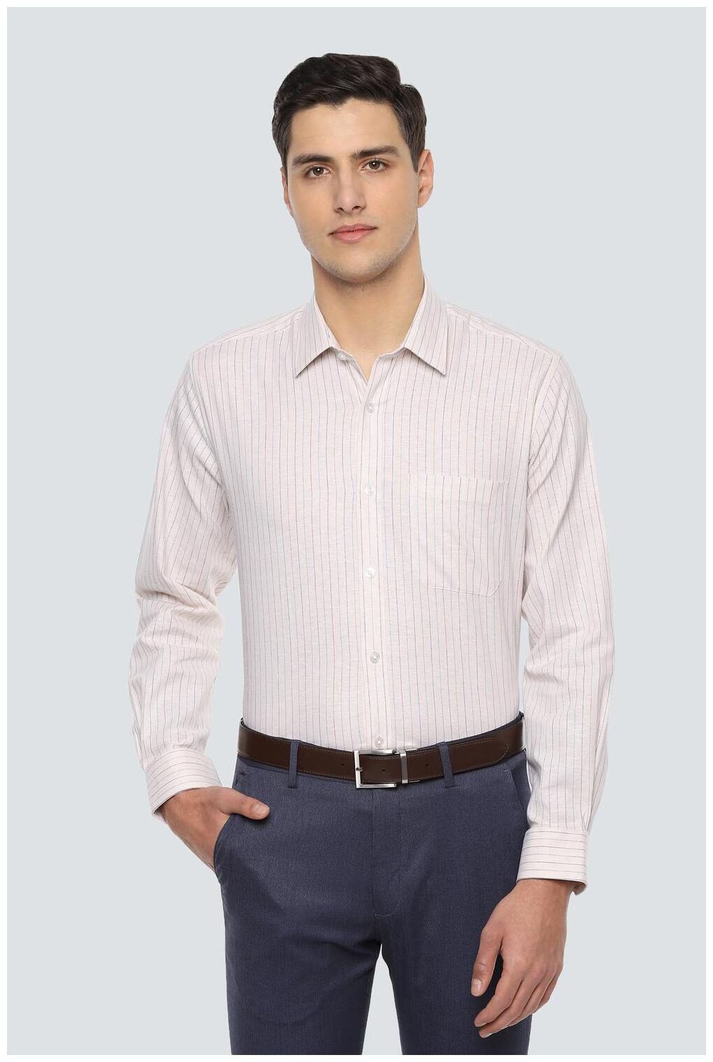 

Louis Philippe Men Slim fit Formal Shirt - Beige