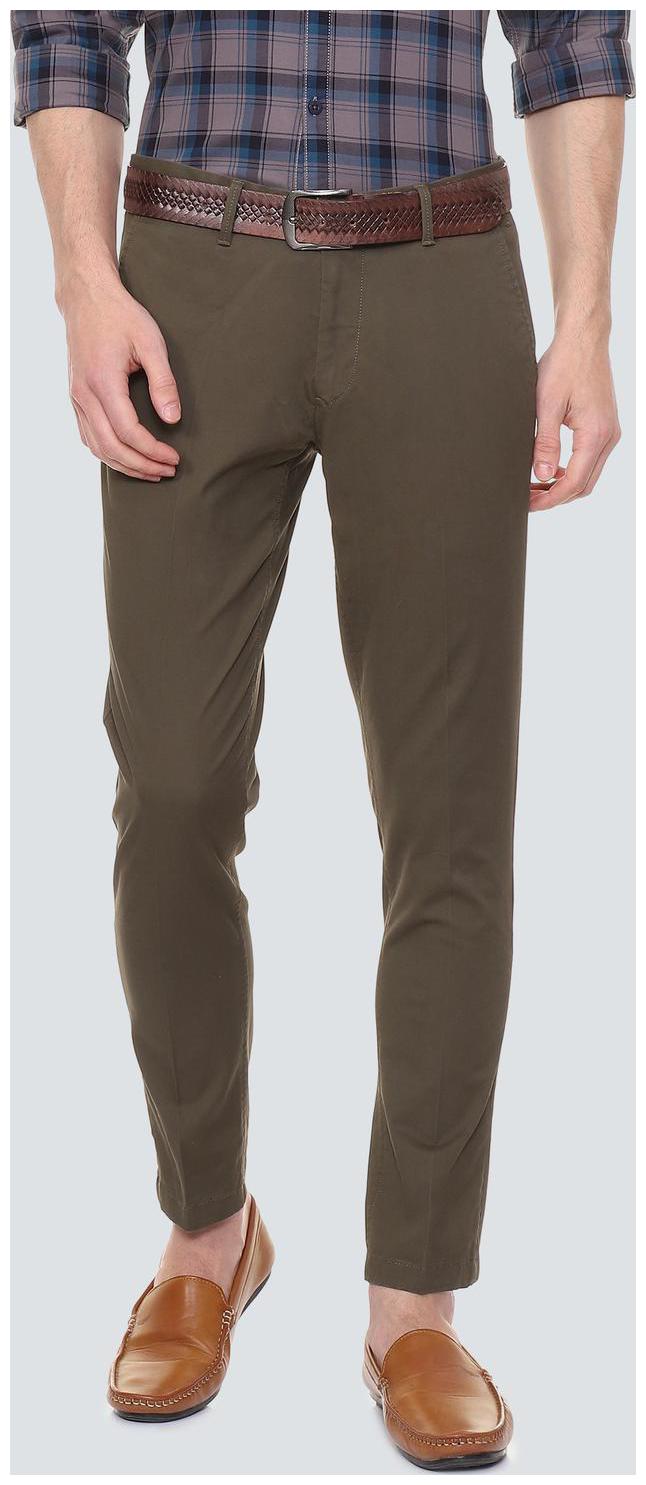 

Louis Philippe Men Brown Solid Slim fit Chinos