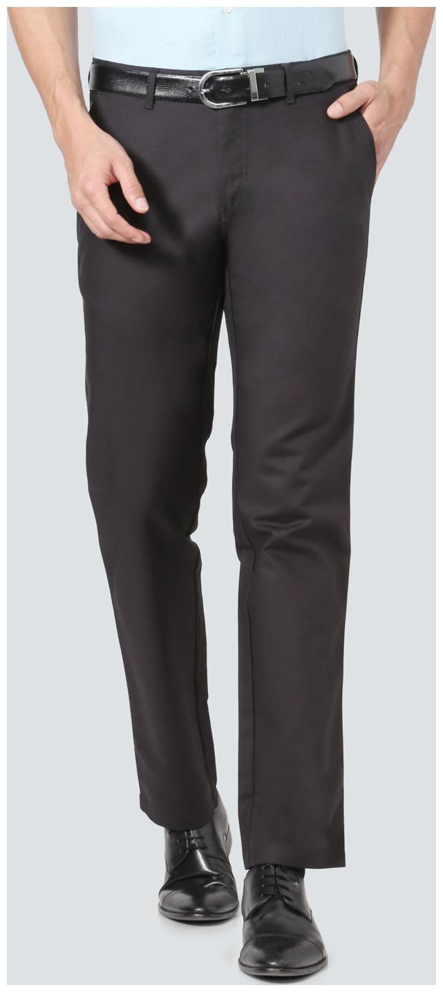 

Louis Philippe Men Solid Slim Fit Formal Trouser - Black
