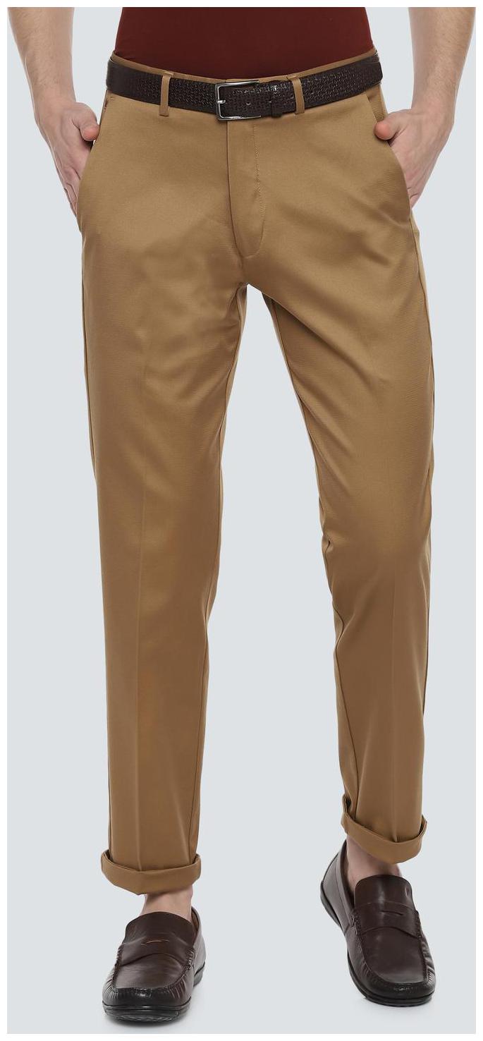 

Louis Philippe Men Brown Solid Regular fit Regular trousers