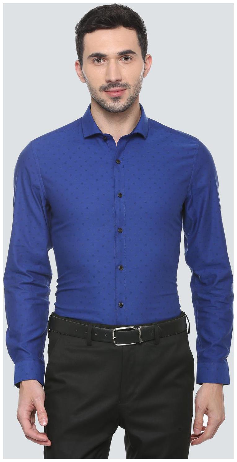 

Louis Philippe Men Super slim fit Formal Shirt - Blue