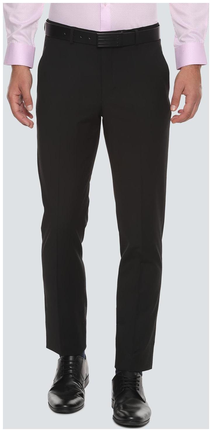 

Louis Philippe Men Textured Slim Fit Formal Trouser - Black
