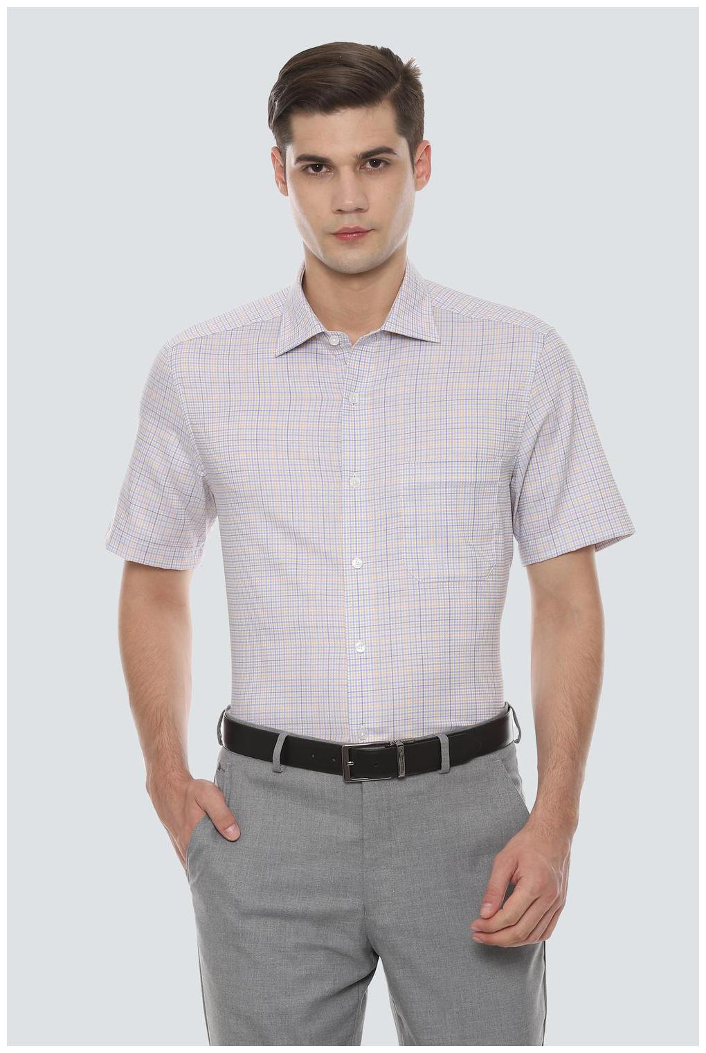 

Louis Philippe Men Regular fit Formal Shirt - Blue