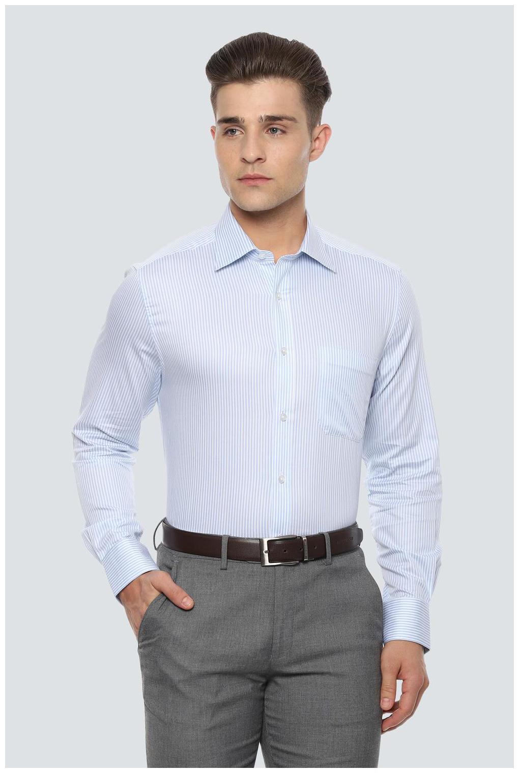 

Louis Philippe Men Regular fit Formal Shirt - Blue