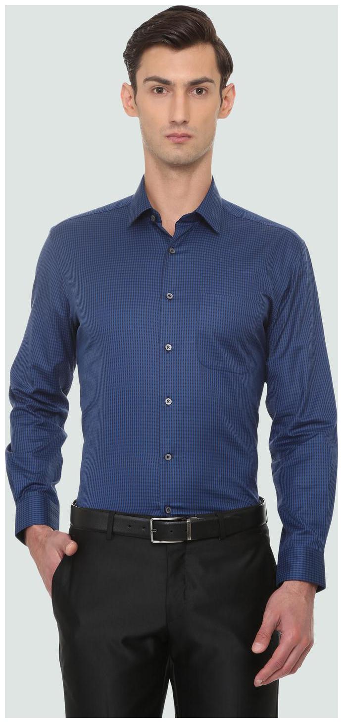 

Louis Philippe Men Regular fit Formal Shirt - Blue