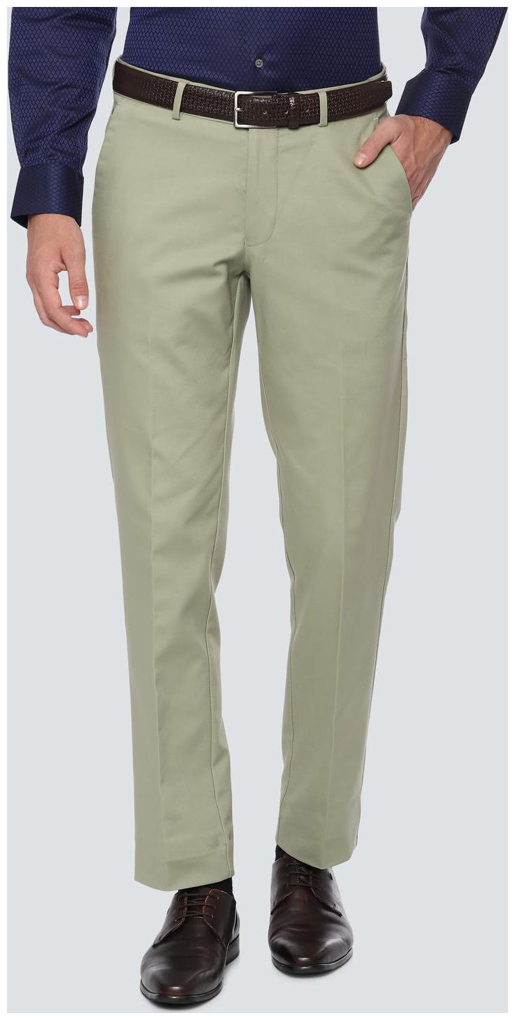 

Louis Philippe Men Textured Slim Fit Formal Trouser - Green