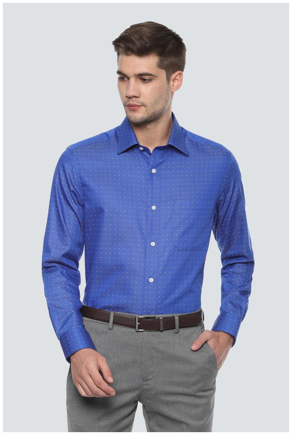 

Louis Philippe Men Regular fit Formal Shirt - Blue