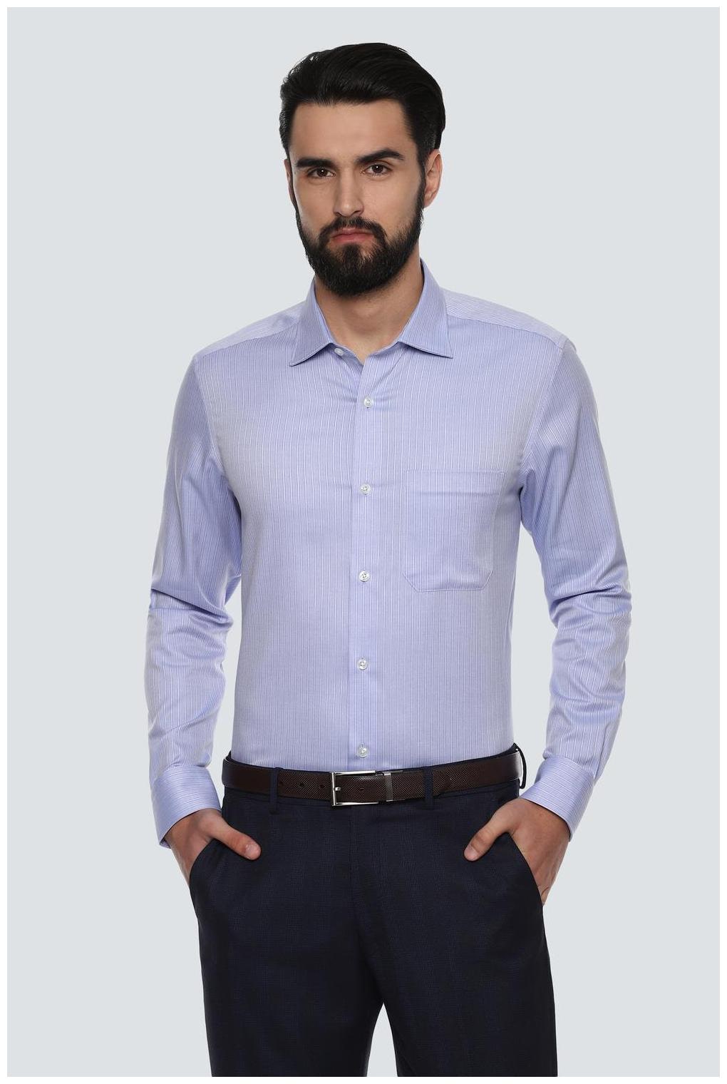 

Louis Philippe Men Regular fit Formal Shirt - Blue