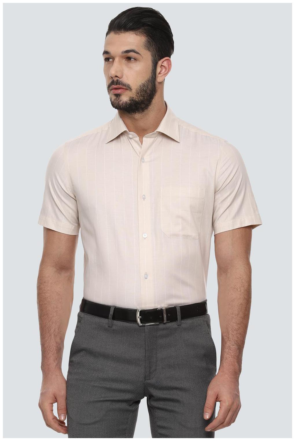 

Louis Philippe Men Regular fit Formal Shirt - Beige