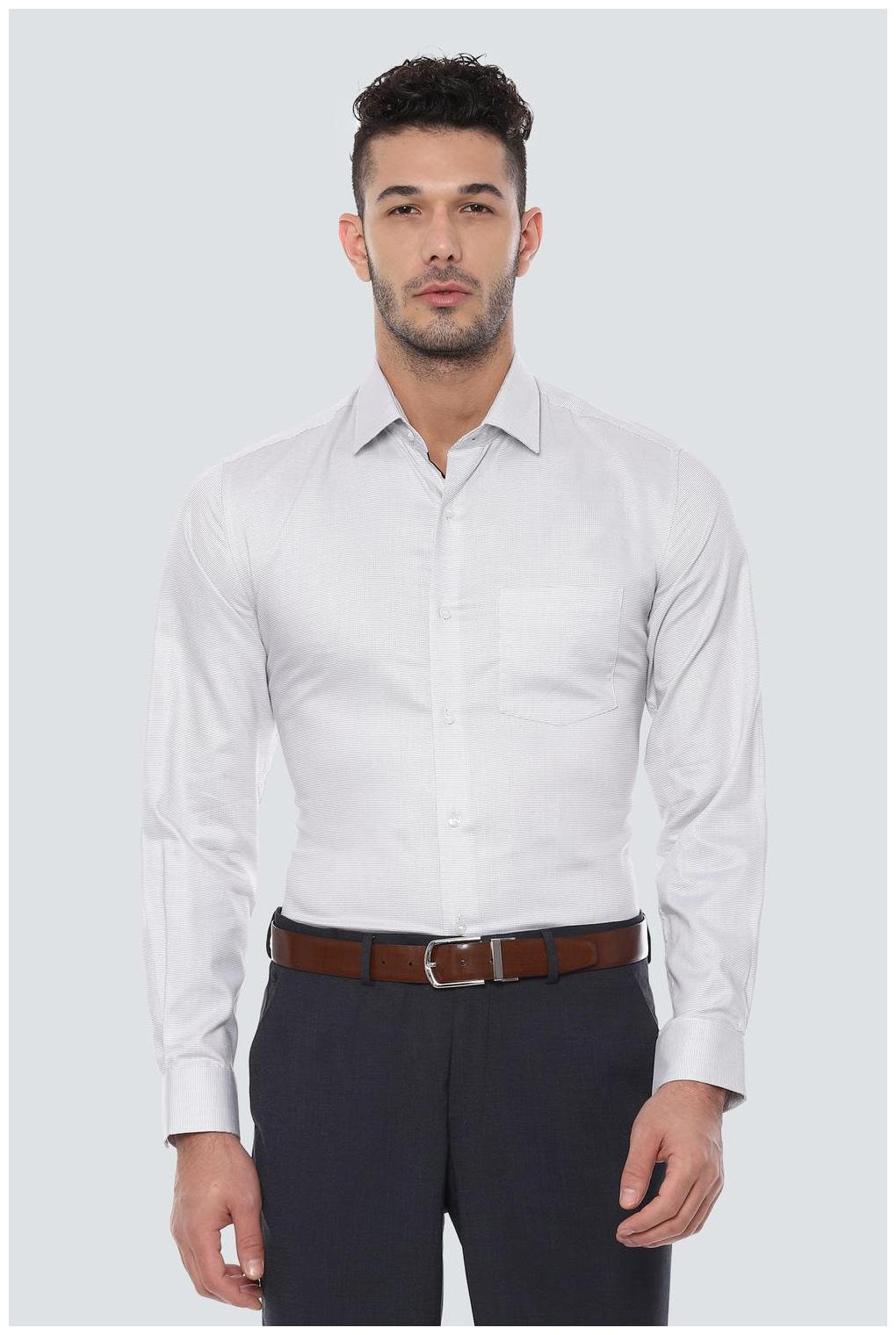 

Louis Philippe Men Slim fit Formal Shirt - Grey