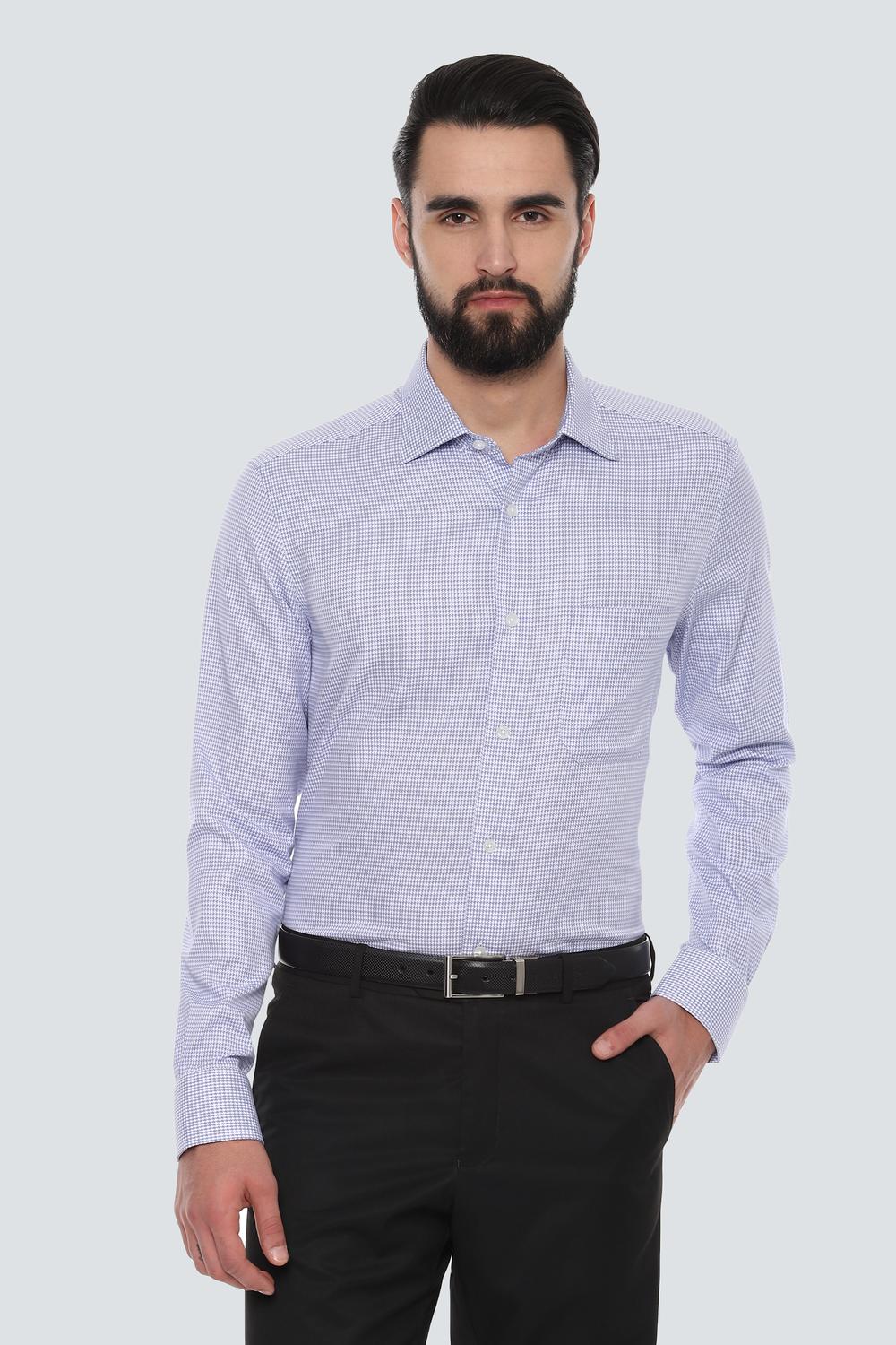 

Louis Philippe Men Regular fit Formal Shirt - Blue