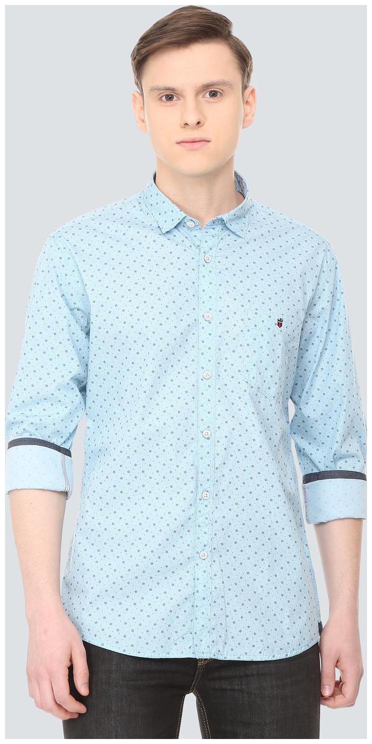 

Louis Philippe Men Blue Printed Slim Fit Casual Shirt