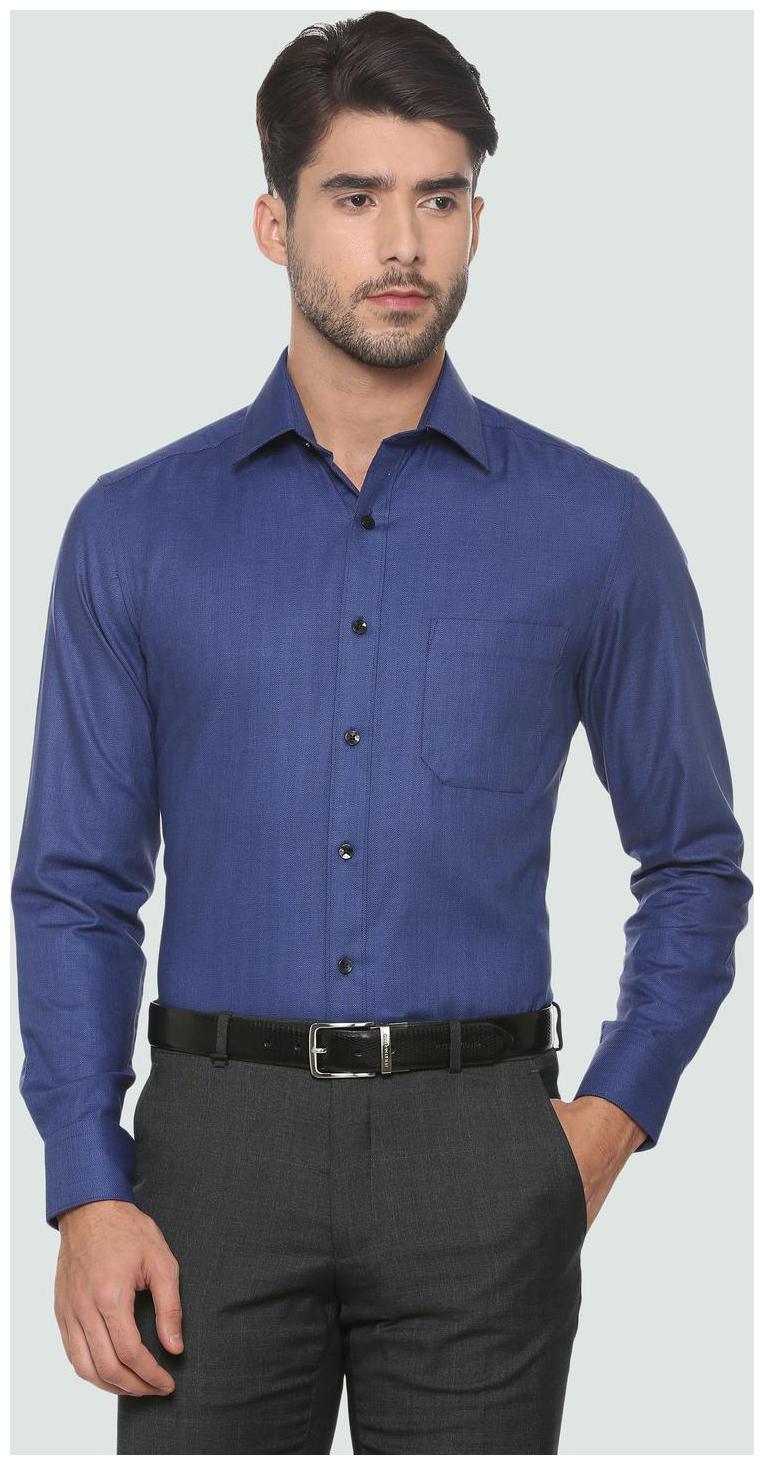 

Louis Philippe Men Regular fit Formal Shirt - Blue
