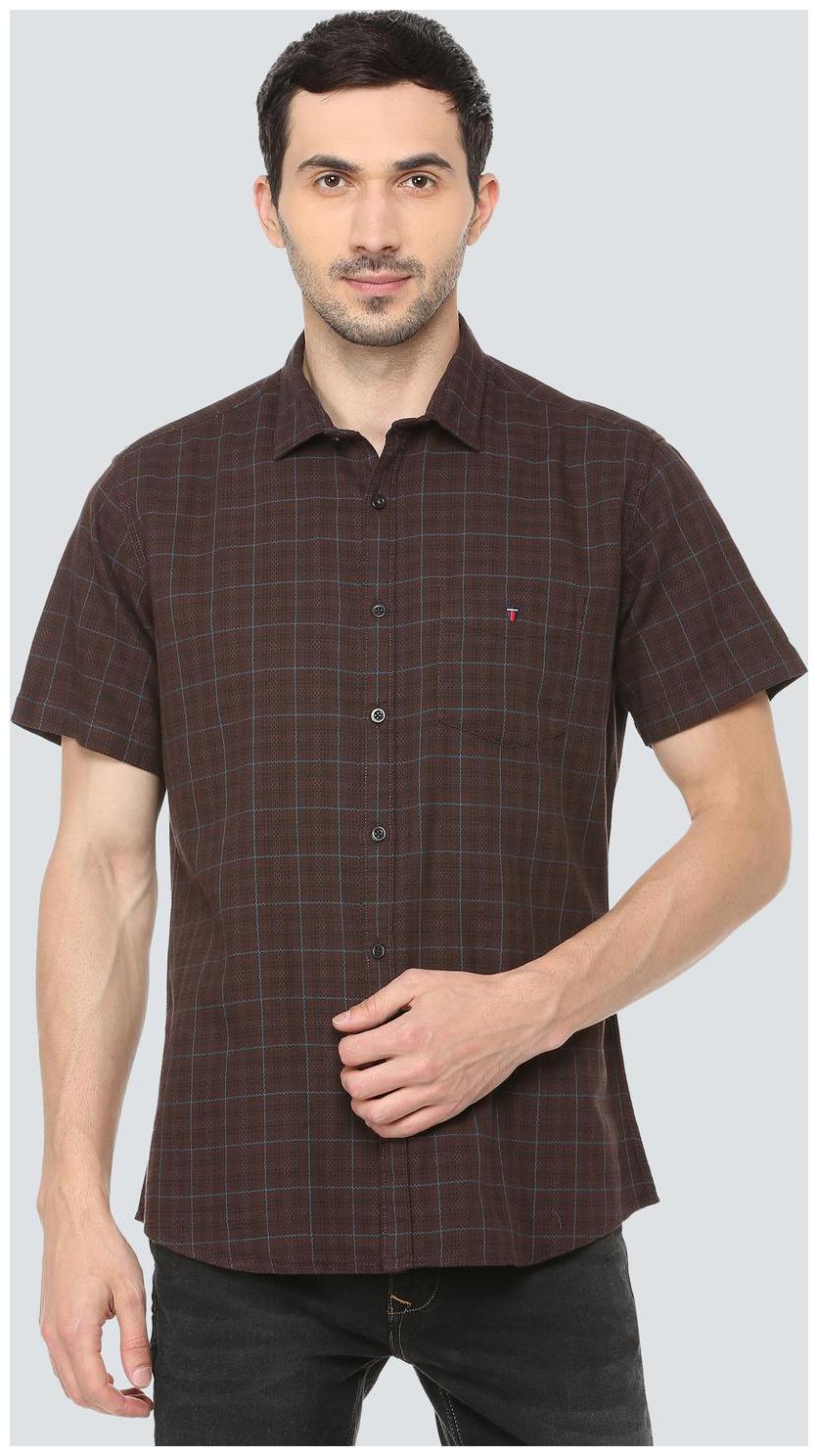 

Louis Philippe Men Maroon Checked Slim Fit Casual Shirt