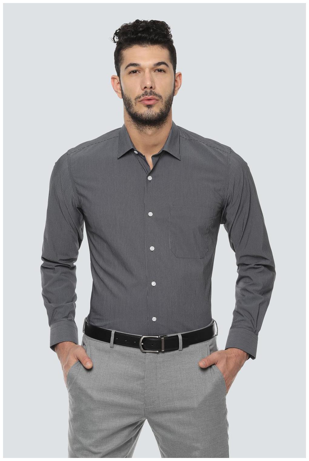 

Louis Philippe Men Slim fit Formal Shirt - Grey