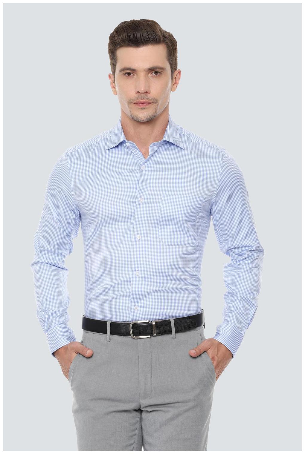 

Louis Philippe Men Regular fit Formal Shirt - Blue