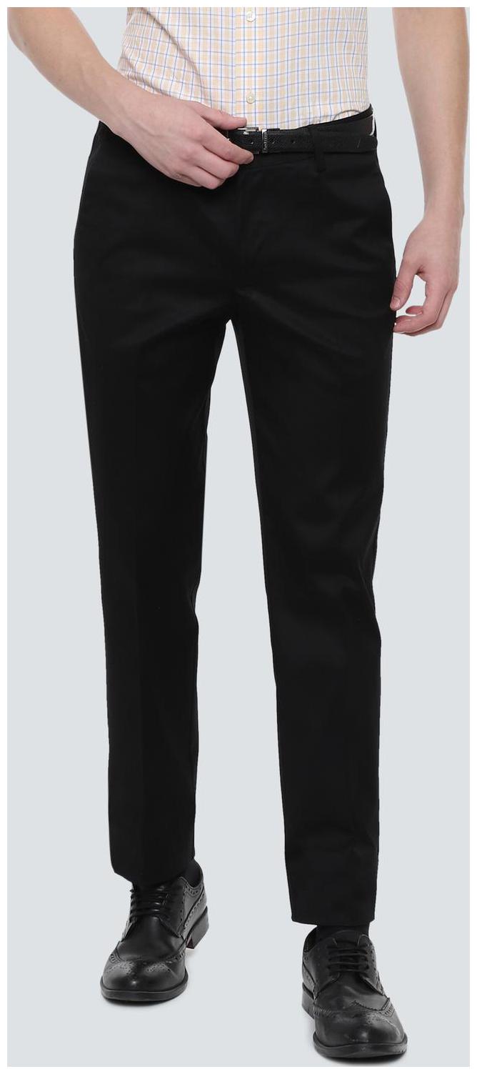 

Louis Philippe Men Solid Slim Fit Formal Trouser - Black