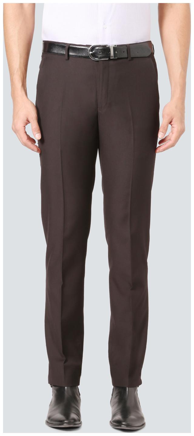 

Louis Philippe Men Solid Slim Fit Formal Trouser - Brown