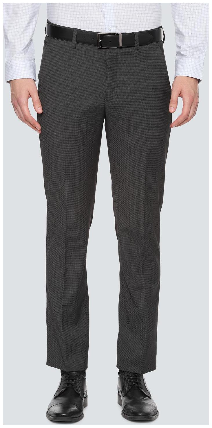 

Louis Philippe Men Textured Slim Fit Formal Trouser - Black