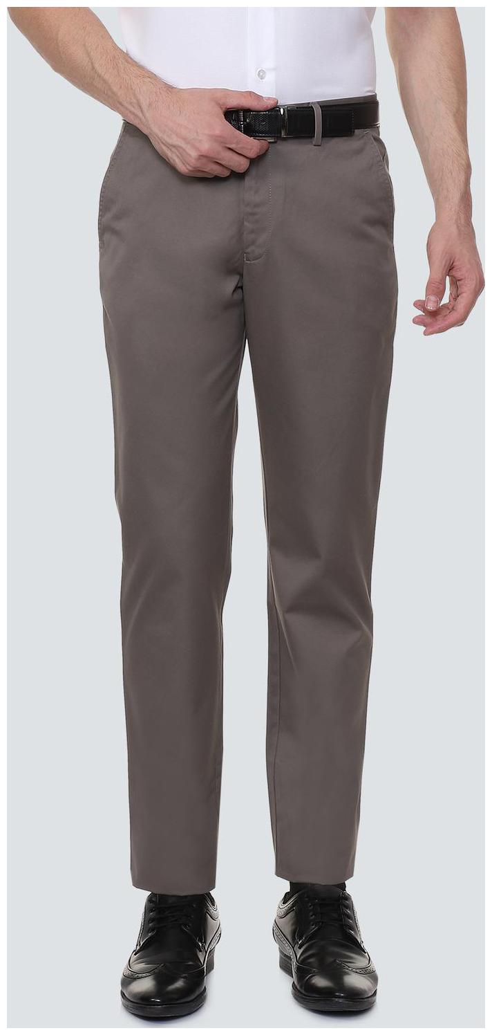 

Louis Philippe Men Textured Regular Fit Formal Trouser - Grey