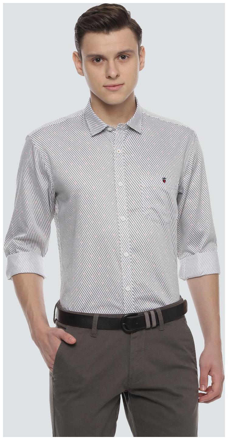 

Louis Philippe Men White Printed Slim Fit Casual Shirt