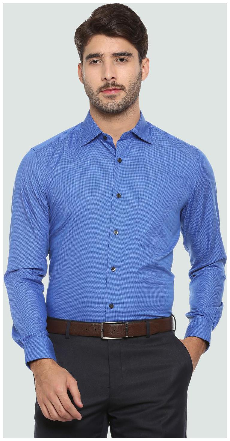 

Louis Philippe Men Regular fit Formal Shirt - Blue