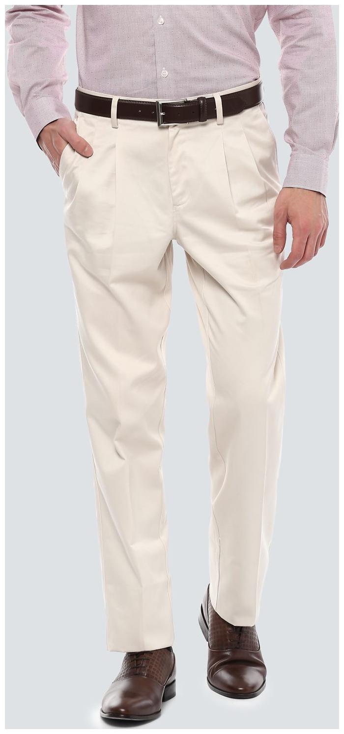 

Louis Philippe Men Solid Regular Fit Formal Trouser - Beige